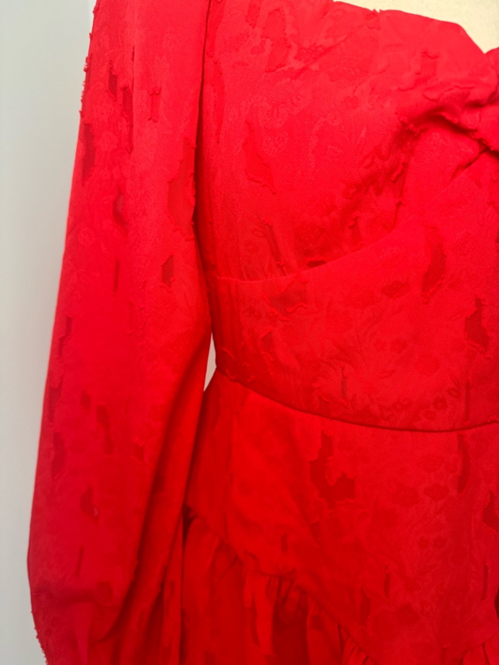 Francesca's Red Ruffle Mini Dress - Picture 2 of 5